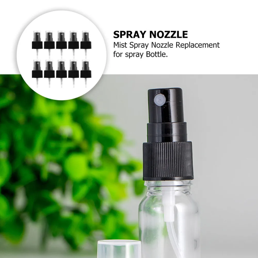 

20pcs Spray Nozzle Bottles Spray Atomizer Part Bottle Nozzle Replacement (Black)