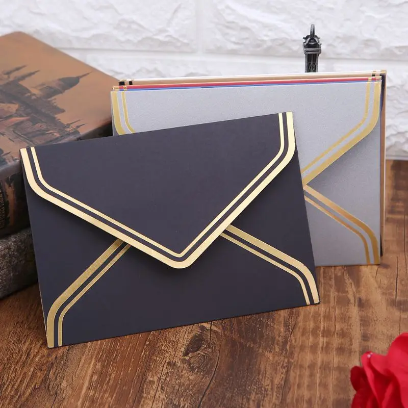 

10pcs Retro Vintage Blank Craft Paper Envelopes For Letter Greeting Cards Wedding Party Invitations 125x175mm T8DB