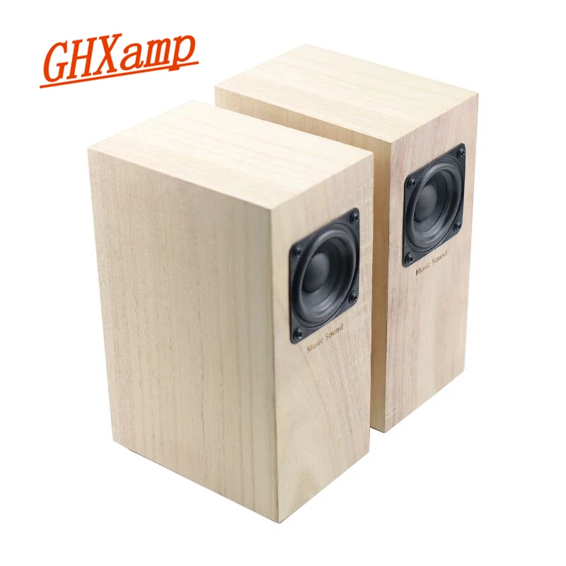 GHXAMP Full Range Wooden Speakers Hifi 2.0 Treble Midrange Bass Balance Clear Passive Loudspeaker Stereo Home Theatre 4ohm 2pcs