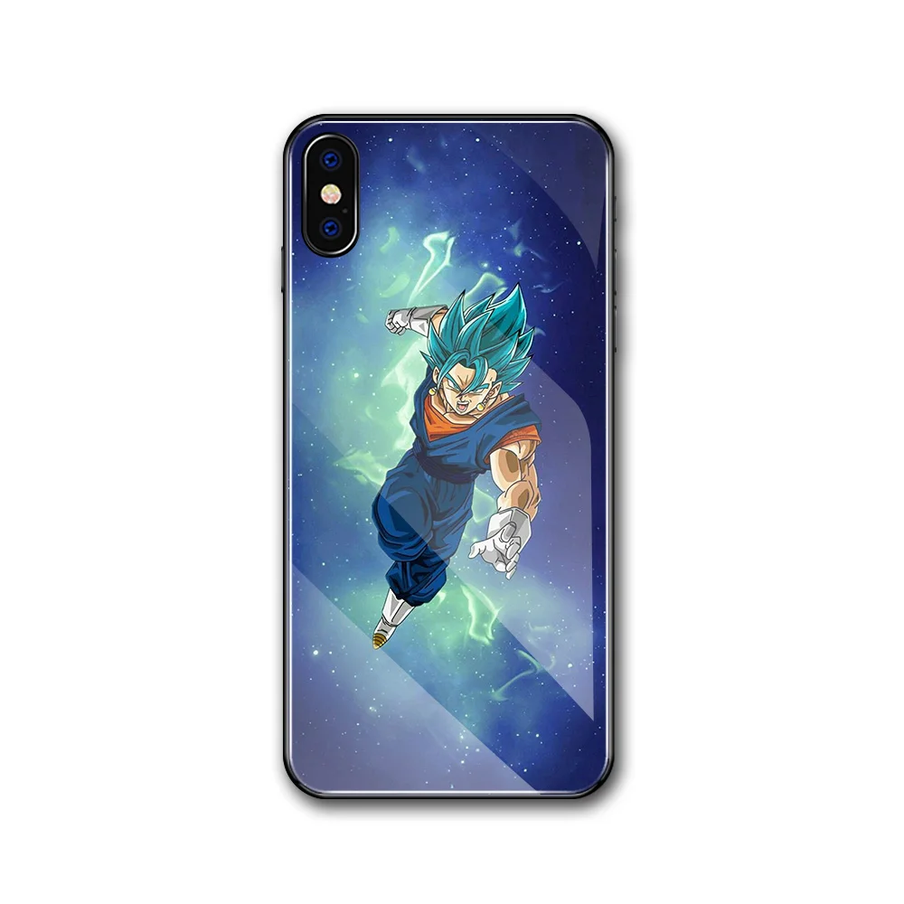 02203 Чехол Finder для iphone XS чехол Dragon Ball Супер Saiyan чехол из закаленного стекла для iphone 6 6S 7 8 plus X XR XS MAX 11 pro max - Цвет: 02203