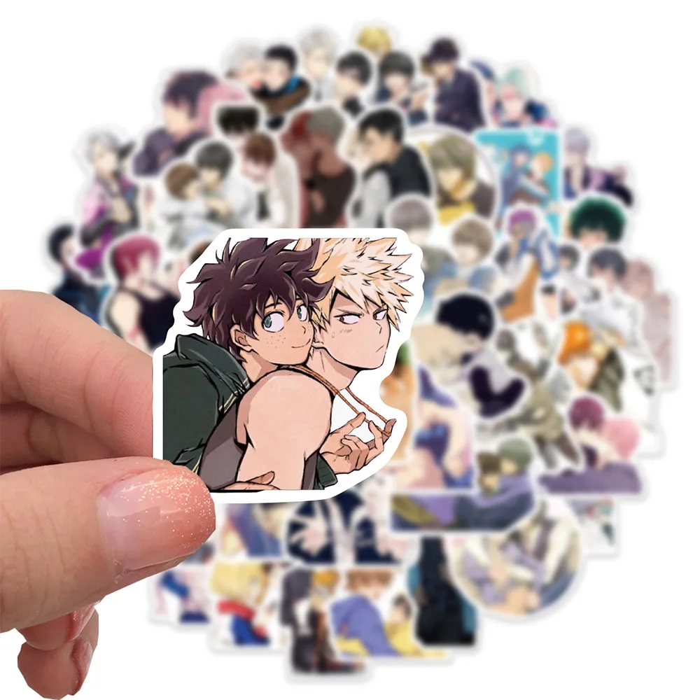 103050pcs gay bl boys love anime stickers cartoon decals skateboard laptop guitar suitcase motorcycle waterproof sticker toy free global shipping