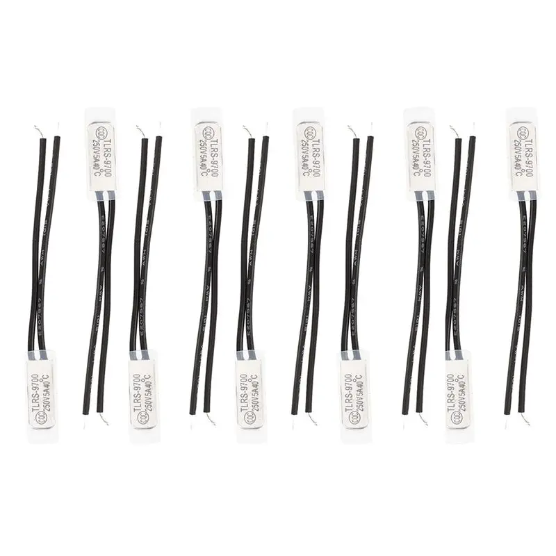 10 шт. биметаллический регулятор температуры Термостат 40 градусов Цельсия N.O TLRS9700