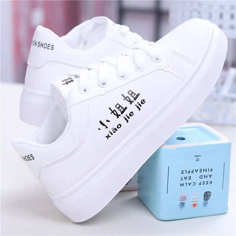 

2021 Spring New Korean Version of The White Shoes Flat All-match Casual Sports Shoes Veneer Shoes Women