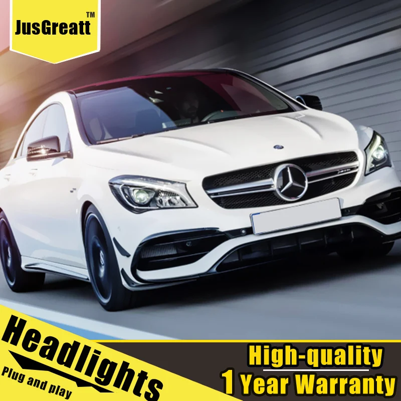 Пара фар CLA 2014-2018 HID фары Bi Xenon Beam противотуманные дневные ходовые огни