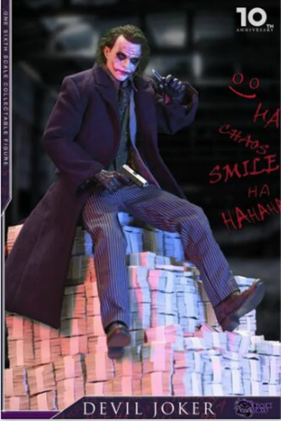 Черные игрушки 1/6 Devil Jocker 10 я годовщина ПВХ BT101 BT102 экшн фигурки в наличии|Игровые и