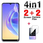 4-в-1 Передняя Гидрогелевая пленка и стекло для объектива камеры Vivo V21E V21 v21s, полное покрытие, защита экрана телефона на v21 e v 21e v 21