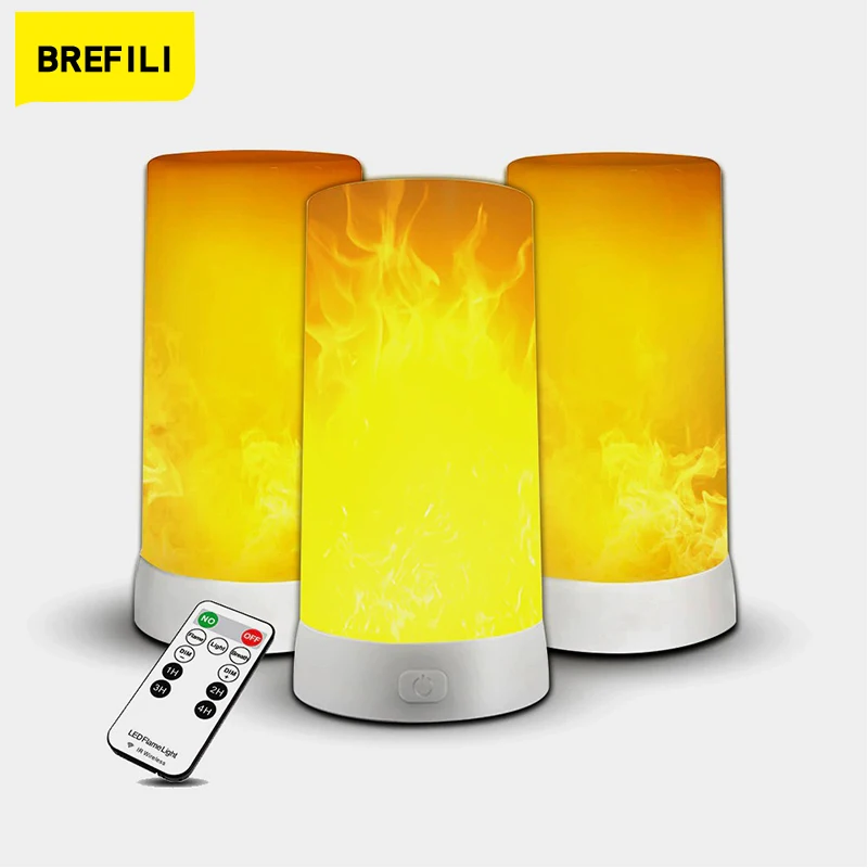 Светодиодный ная лампа с имитацией пламени и эффектом огня перезаряжаемая через