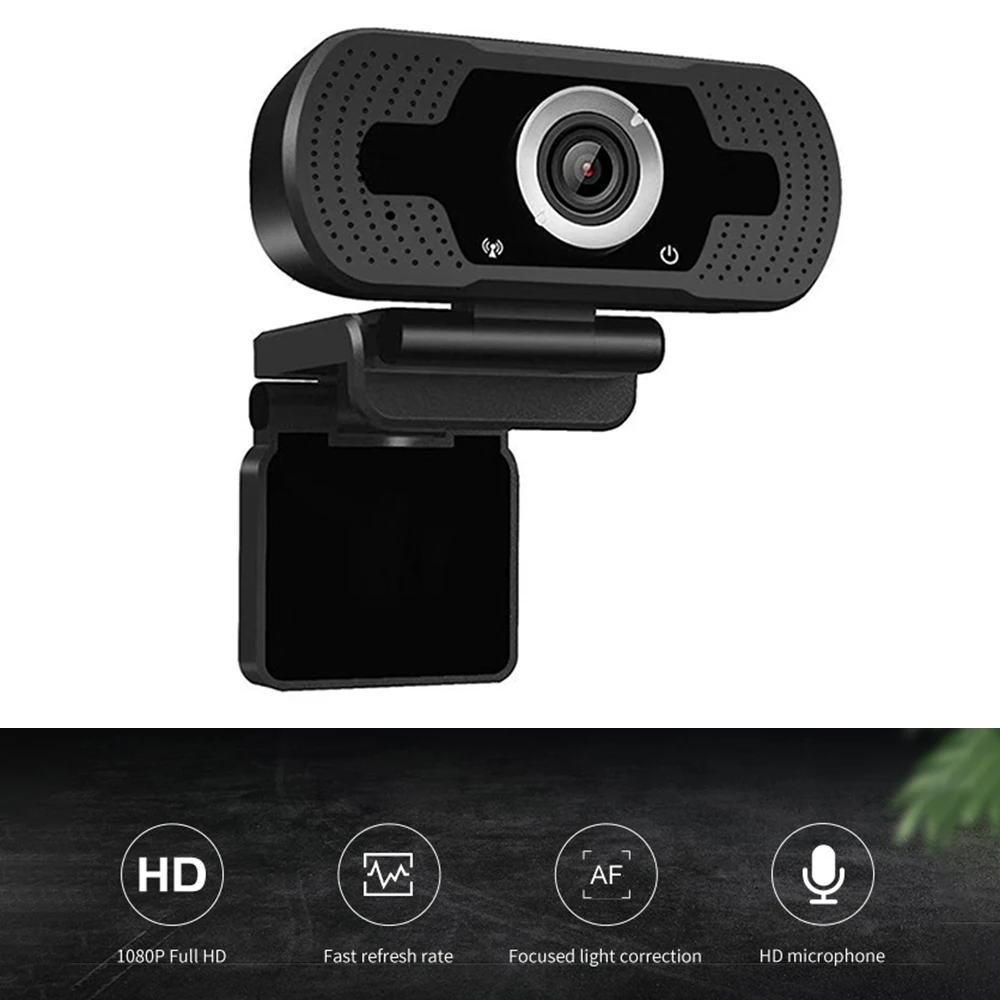 

Full HD 1080P Webcam with noise reduction Microphone for Laptop Desktop automatic focus 2M USB for meeting online teaching