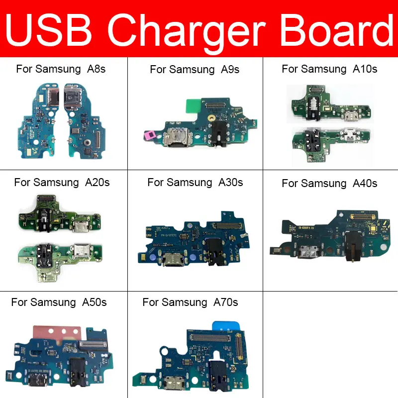 USB зарядное устройство док плата для Samsung Galaxy A8s A9s A10s A20s A30s A40s A50s A70s Зарядка разъем