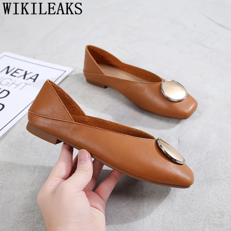 Женские туфли из натуральной кожи винтажные эконом-туфли в корейском стиле