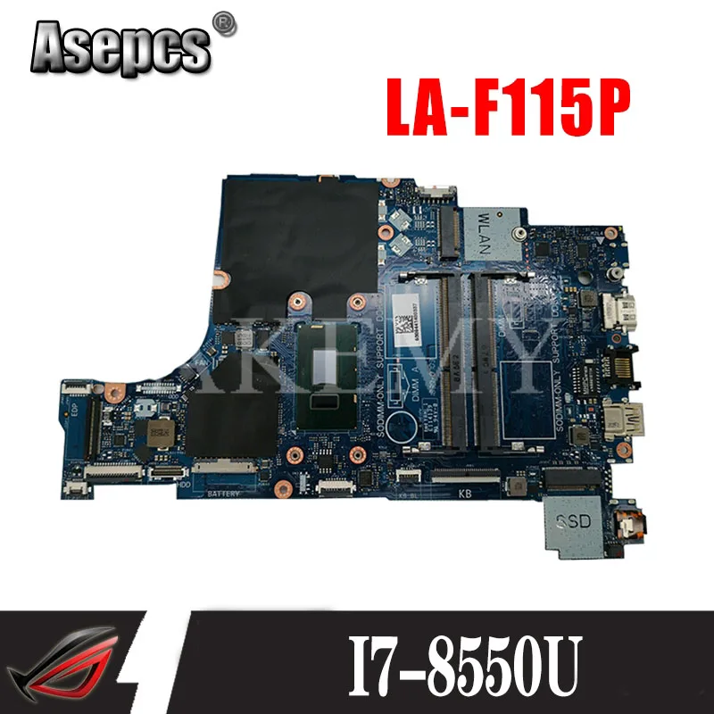 

For DELL Inspiron 5570 5770 laptop motherboard CAL50/DAL10 LA-F115P CN-0Y8YF0 Y8YF0 WITH SR3LC I7-8550U 4GB 100% fully tested