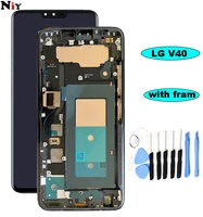 for lg v40 v50 lcd display touch screen digitizer assembly with frame for lg v40 thinq v50 thinq 5g lcd replacement