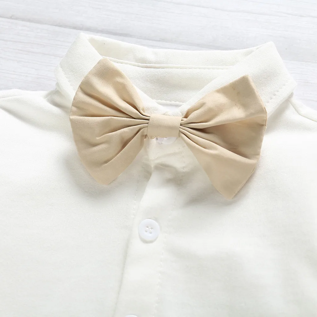 Элегантная Однотонная рубашка с длинными рукавами и галстуком-бабочкой для