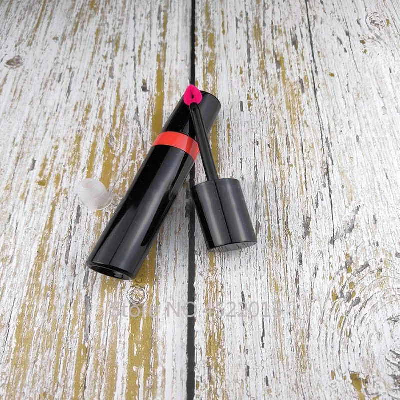 Черный круглый блеск для губ многоразовая бутылка пустая пластиковая