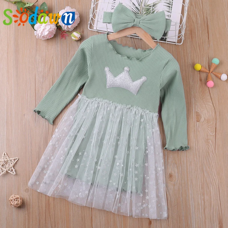 

Sodawn New Spring Birthday Party Princess Dress Baby Girl Clothes Children Dress 2022 Kid Clothes Girl