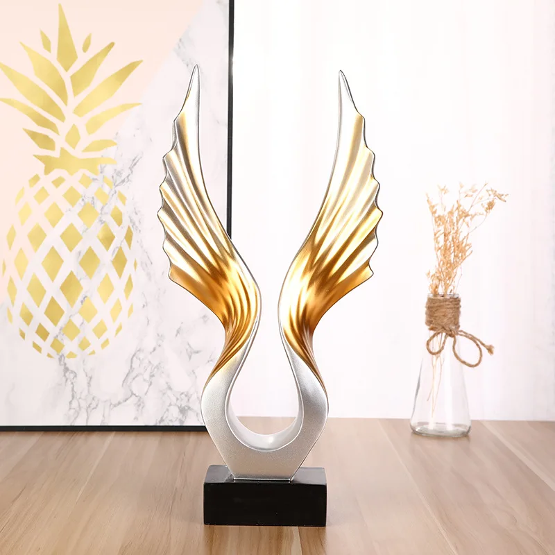 

Resin arts and crafts ROC wings TV cabinet wine cabinet home animal ornaments office business ornaments