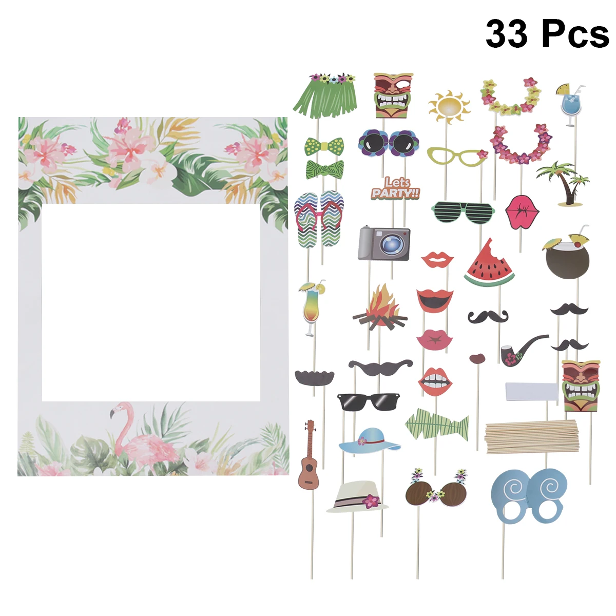 33 шт. Гавайский реквизит для фото вечеринок фоторамка украшение на день рождения