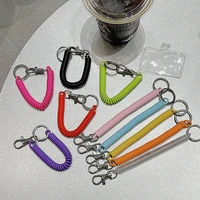 ins style candy color elasticity plastic straps for iphone phone case airpods pro coque fashion wristlet for mobile cover
