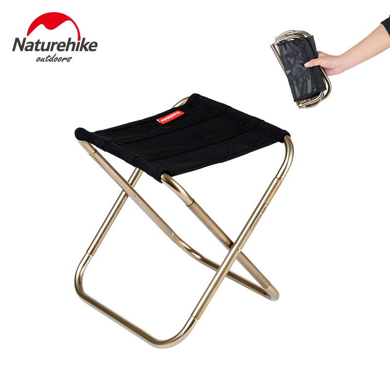 

Naturehike Outdoor Aluminium Alloy Chair Stool Folding Chair Portable Flexible Hiking Fishing Chair backrest Ultralight Barbecue