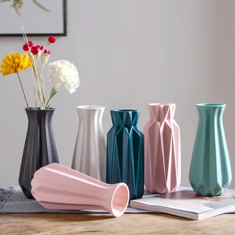 

Nordic style ceramic vase fashion breathing flower container living room flower arrangement creative decoration home decorations