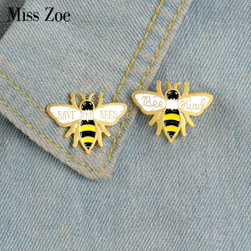 

Save the Bee Kind Enamel Pins Custom Bee Brooches Lapel Pin Shirt Bag Badge Nature Animal Jewelry Gift for Kids Friends