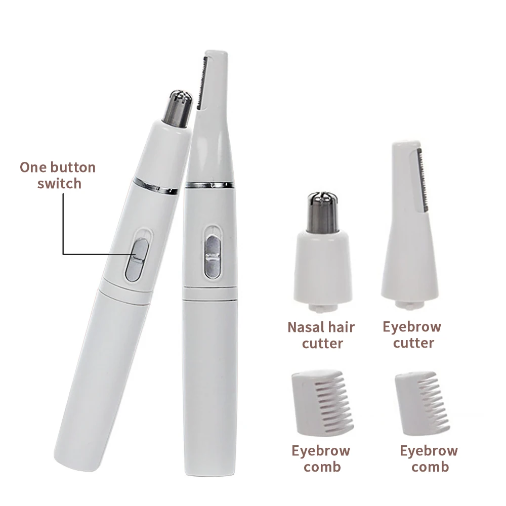 4 в 1 триммер для носа и ушей головка работающая от аккумулятора тример женщин