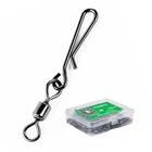 100 шт. 2 #4 #6 #8 #10 # Нержавеющая сталь Рыбная ловля поворачивается блокировки Роллинг Поворотный крючковатыми рыболовный крючок оснастки Разъем приманки Инструменты