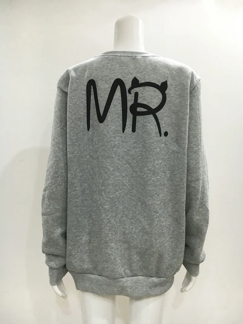 Letter MRS Mr Hoodies Sweatshirts 2022 Women Casual Kawaii Harajuku New Sweat Punk For Girls Clothing European Tops Korean