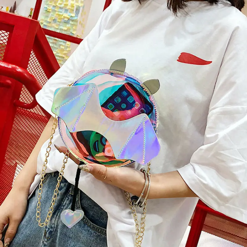 Новые женские сумки-мессенджеры из ПВХ на плечо с цепочкой для девочек