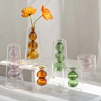 florero para decoracin del hogar contenedor de vidrio para sala de estar arreglo de flores hidropnico maceta de color
