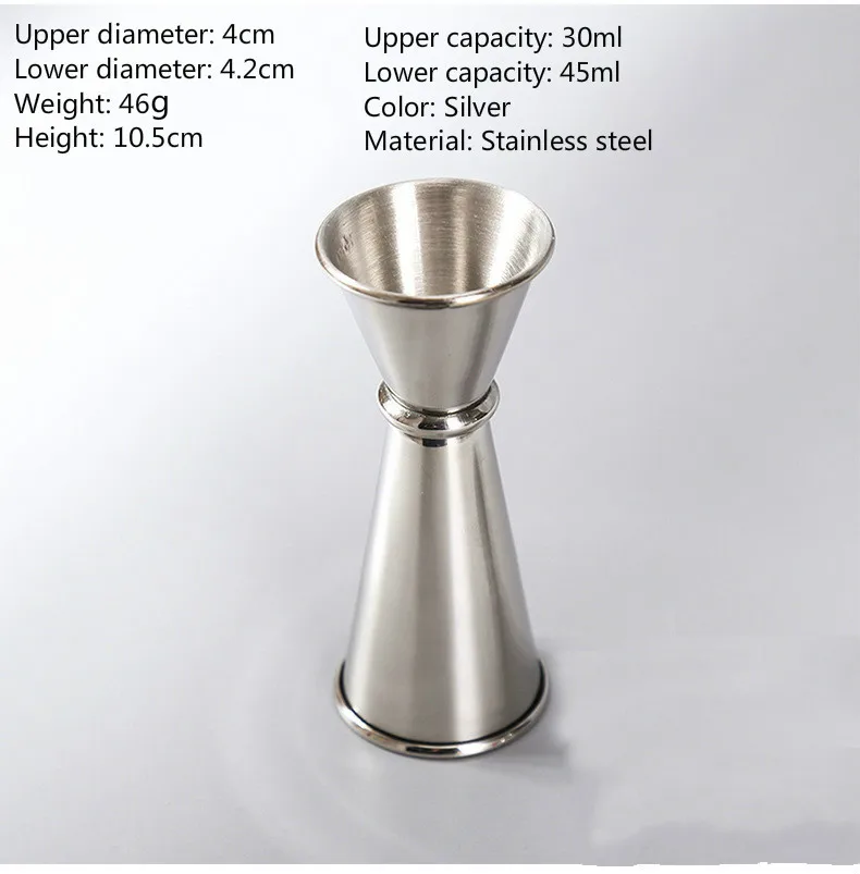 304 нержавеющая сталь яркая двойная головка свернутая унция чашка для бара