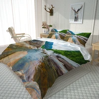 custom photo beautiful nature scenery 3d bedding stereoscopic bedding set bed cover bed sheet