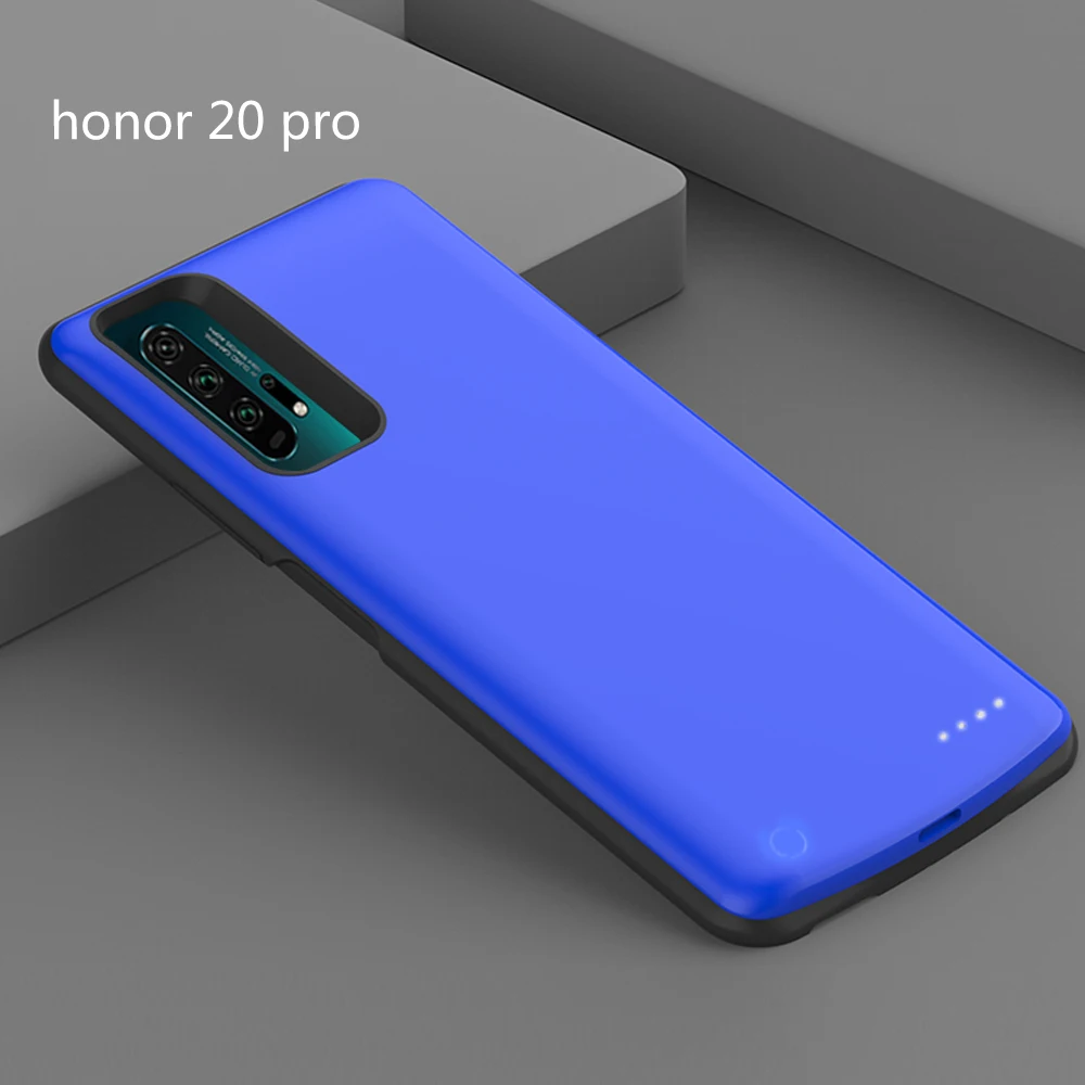 Honor 20 Pro Blue Для huawei Honor 20 Pro Nova 5 Pro 6500 мАч, чехол для зарядного устройства, расширенный аккумулятор, резервный источник питания, защитный чехол, чехол для задней панели, Fundas - Цвет: Honor 20 Pro Blue
