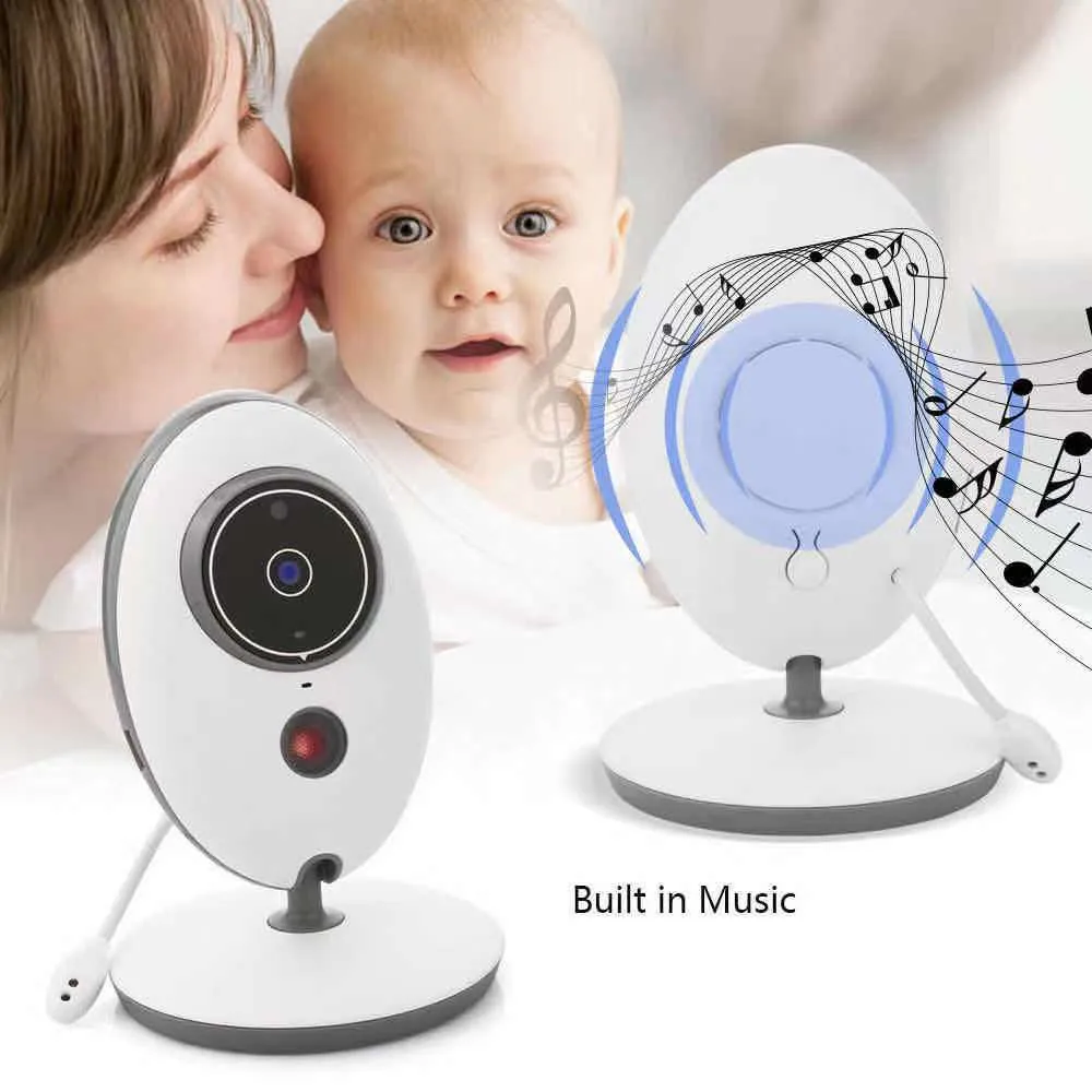 

Kebidumei Wireless Baby Monitor with Camera Music Intercom IR Audio Video 2.4 inch Temperature Monitoring babysitter baby phone