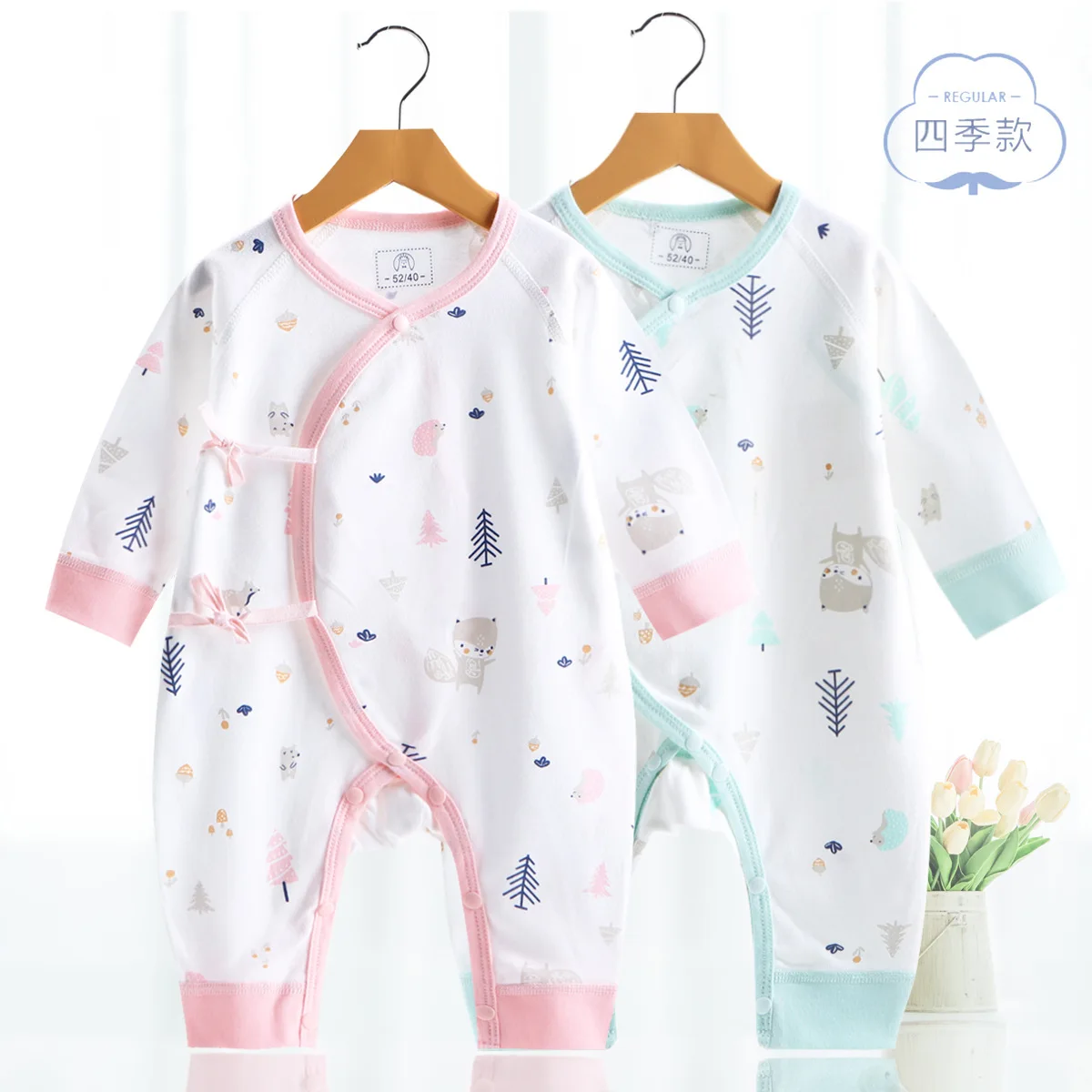 

Newborn Clothes For Autumn And Winter Cotton Boneless Baby Long-sleeved One-piece Baby Butterfly Clothes