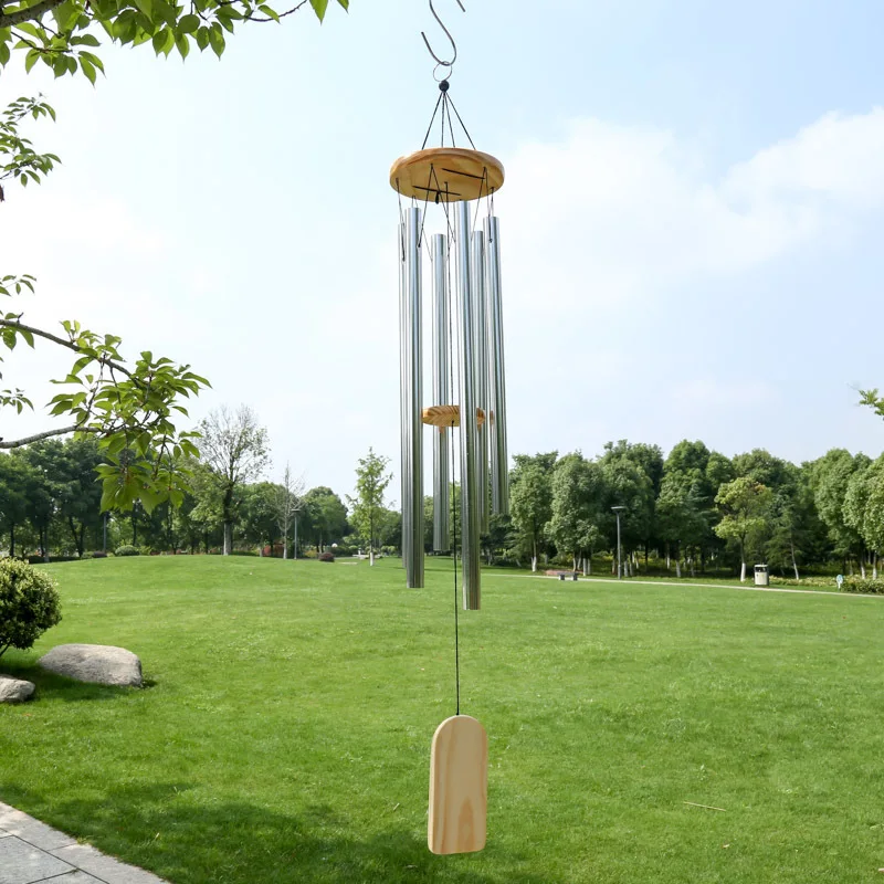 

Nordic Retro Solid Wood Metal Aluminum Tube Multi-tube Wind Chimes Outdoor Balcony Ornaments Home Decoration Bell Craft Gifts