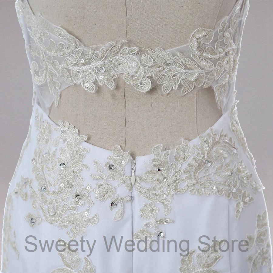 Винтажное Элегантное свадебное платье с рукавом-крылышком и золотой аппликацией