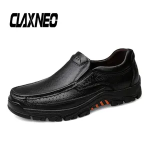 CLAXNEOмужская кожаная обувь из натуральной кожи; осенние мужские лоферы без застежки; Мужская прогулочная обувь; большие размеры