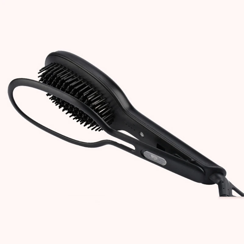 Новый выпрямитель для волос 2 в 1 с европейской вилкой керамическая щетка укладки