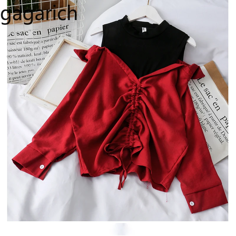 Gagarich Женская Весенняя блузка в Корейском стиле асимметричная элегантная