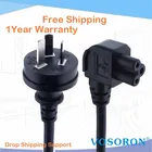 Австралийский разъем типа I для IEC 320 C5, 3-контактный кабель питания Micky с прямым углом, 1 метр для ТВ-принтера