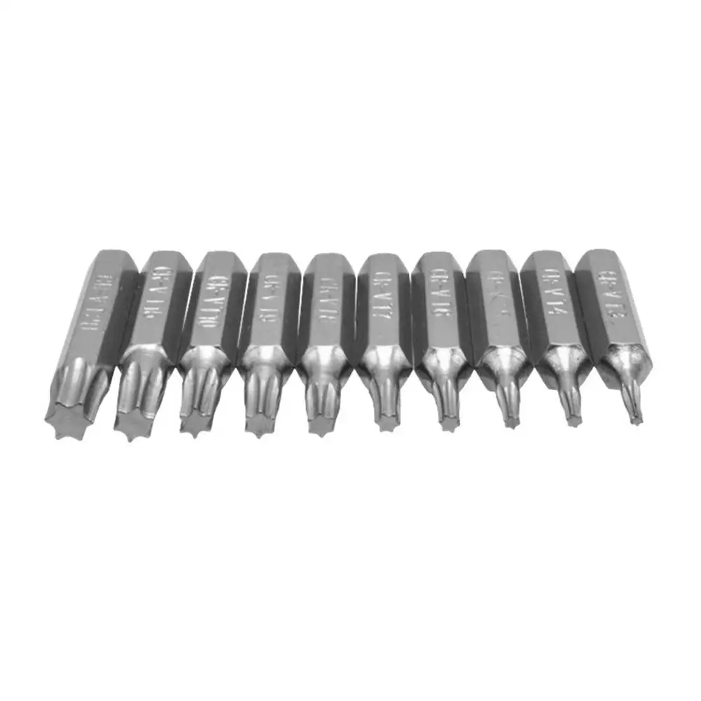 10 шт. CR-V Torx биты T3 T4 T5 T6 T7 T8 T9 T10 T15 T20 мобильного ремонта бит мобильный телефон