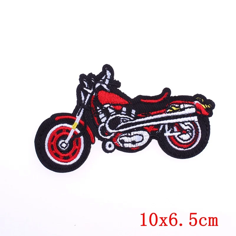 Байкеров Красочные мотоцикл вышивка приклеивающиеся утюгом нашивки для одежды в