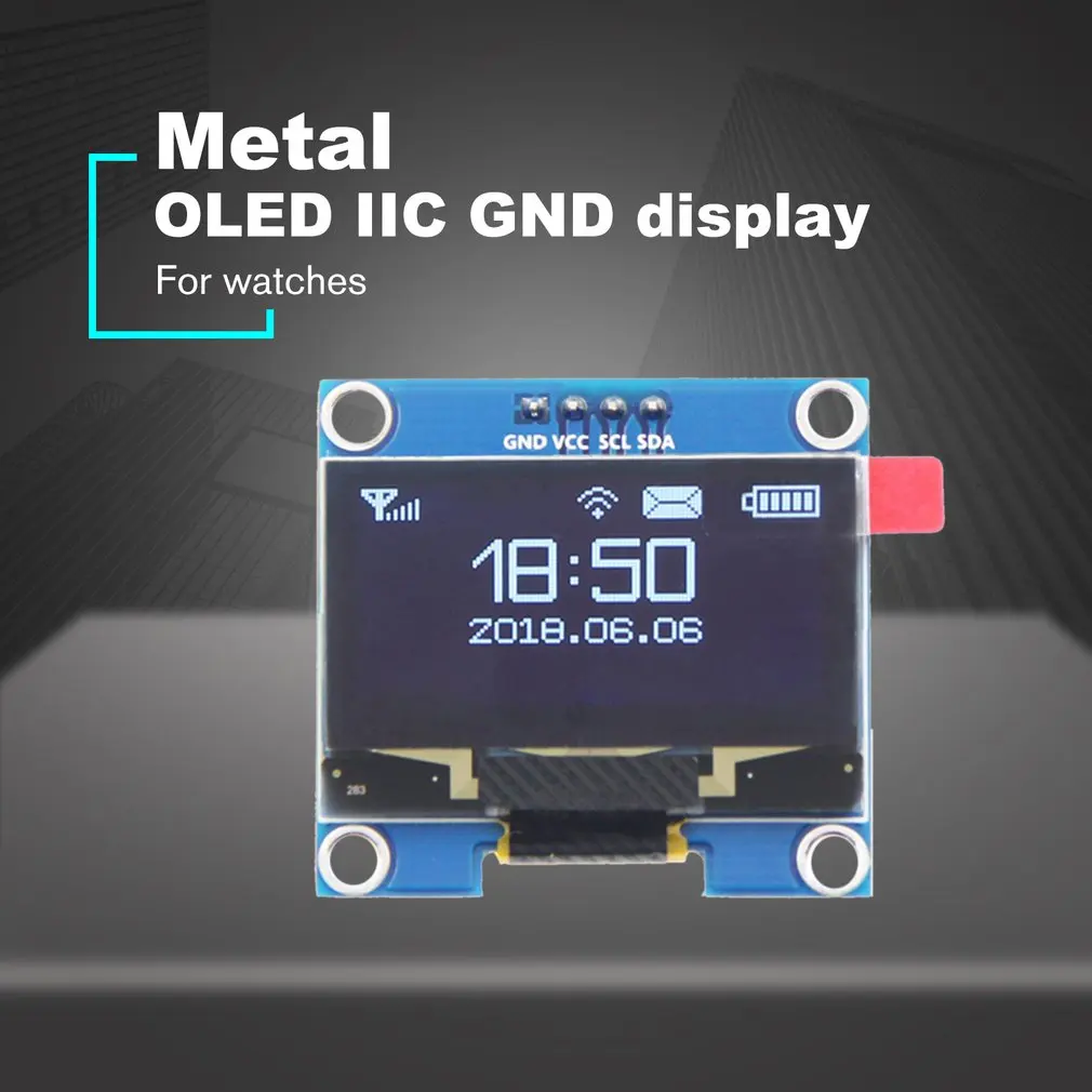 

1.3inch OLED IIC GND LCD Resolution 128x64 1.3inch Color LCD Display Module with Large Viewing Angle Driver IC SH1106