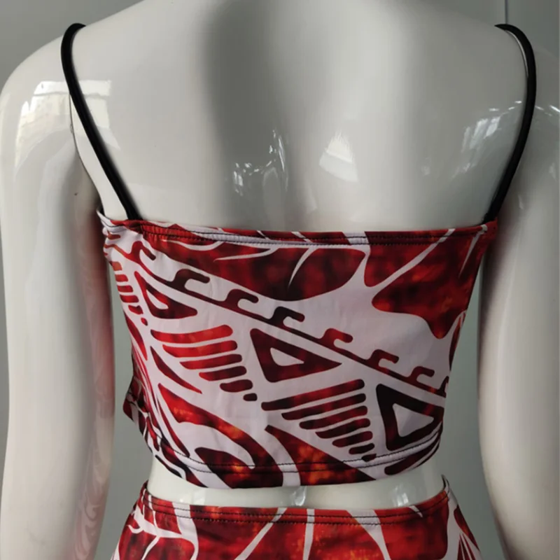 Стильный комплект с флагом Гаити женское Короткое платье и топ сексуальный