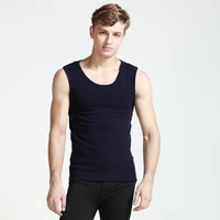 men vest thermal bottoming for winter underwear seamless slimming thick plush crew neck undershirts