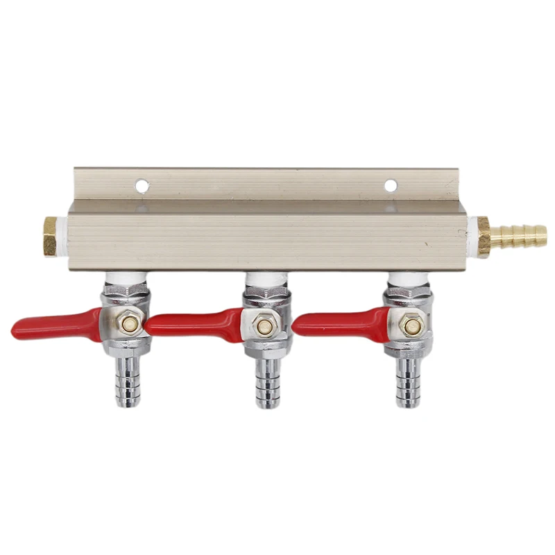 3 Way Manifold 5/16"(7.9mm) Barbed Ball Valve with Check 5/16" Inlet 1/4" Plug Lead Free | Дом и сад