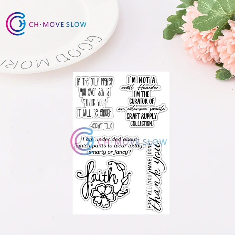CH Thank You Stamps Seal Yourself Скрапбукинг альбомные листы прозрачные открытки марки