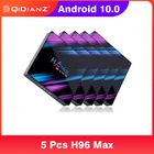 Приставка Смарт-ТВ H96 MAX, 5 шт., 4K, Android 10, 10,0 дюйма, RK3318, BT4.0, двойной Wi-Fi, медиаплеер, Google Voice, пульт дистанционного управления
