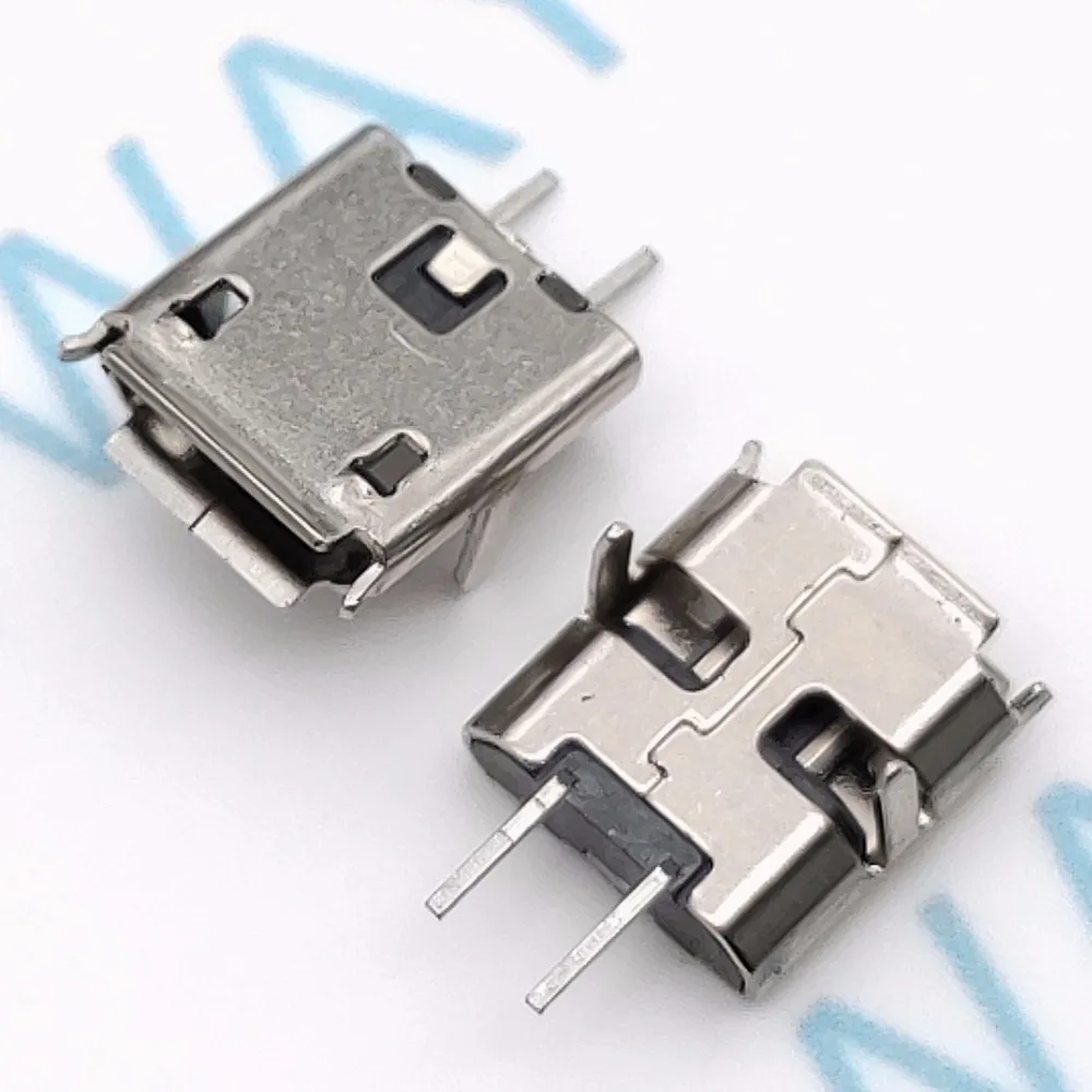 100 шт потребительских упаковок для микро USB 2pin типа B гнездовой разъем для мобильного телефона Micro USB разъем 2 контактный разъем зарядки